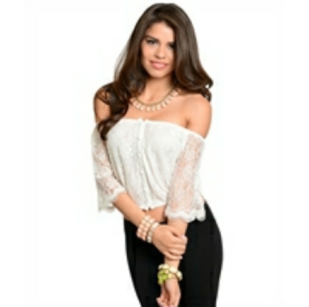 White With Lace Top